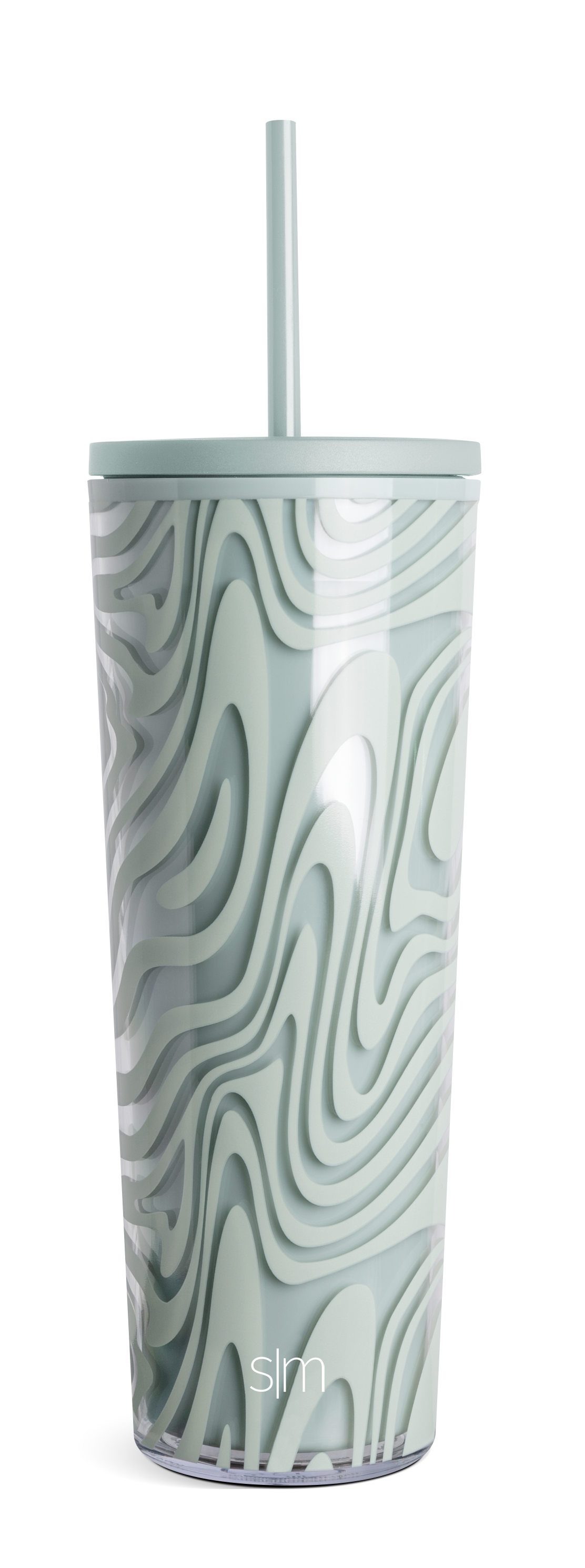 Plastic Classic Tumbler - Seaglass Waves