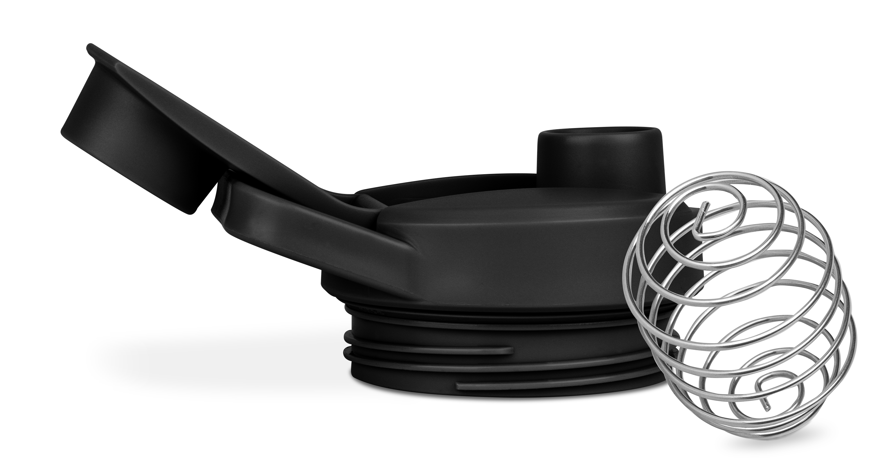 Protein Shaker Lid With Ball - Midnight Black