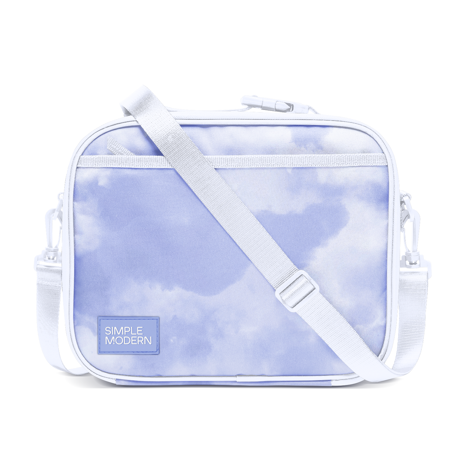 Hadley Lunch Bag with Shoulder Strap - Purple Tie Dye