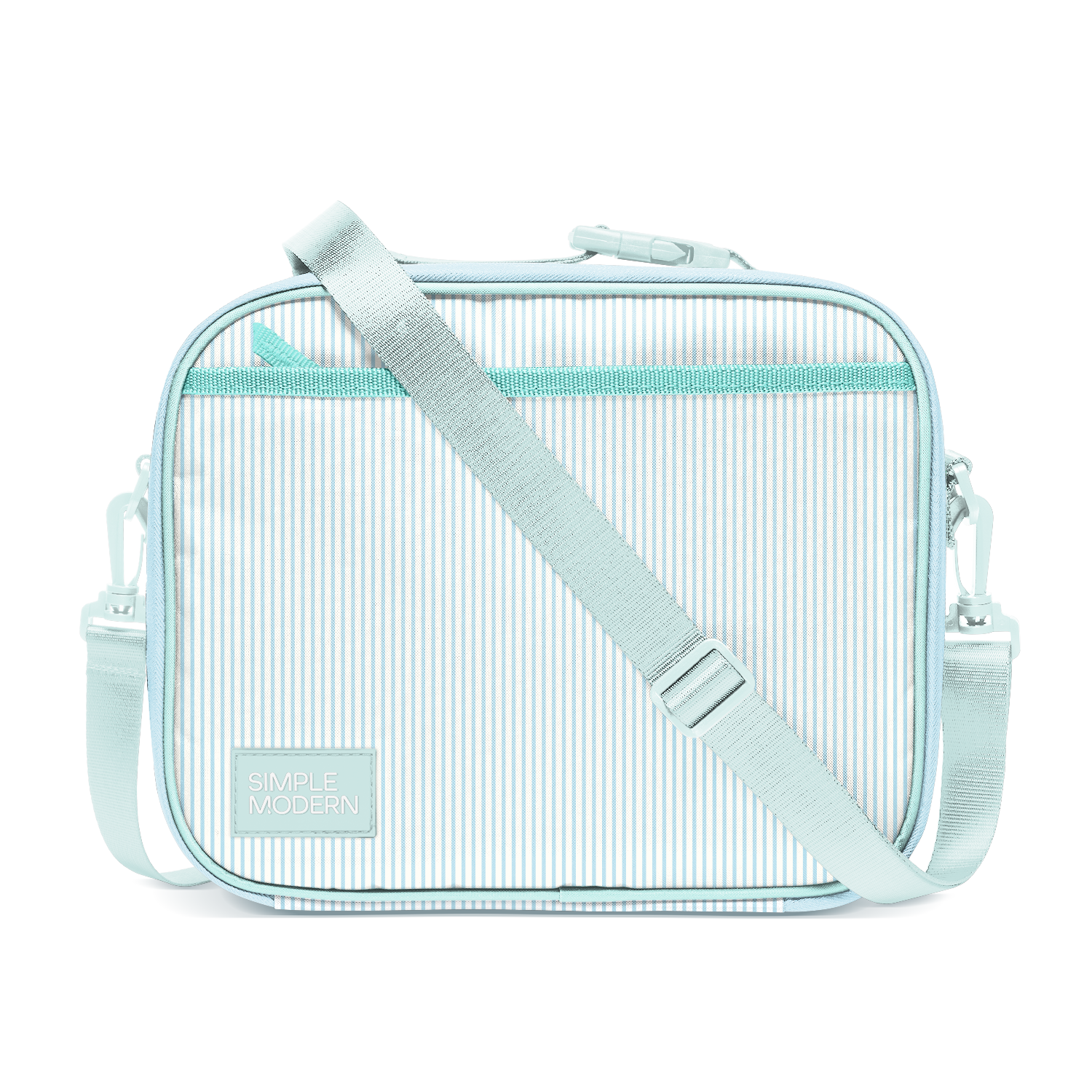 Hadley Lunch Bag with Shoulder Strap - Seaside Stripes