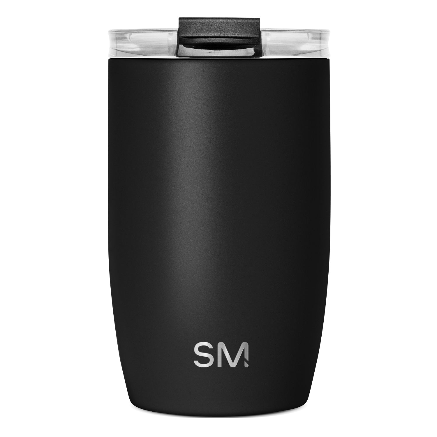 Voyager Tumbler with Clear Flip Lid & Straw - 12oz / Midnight Black / Flip + Straw