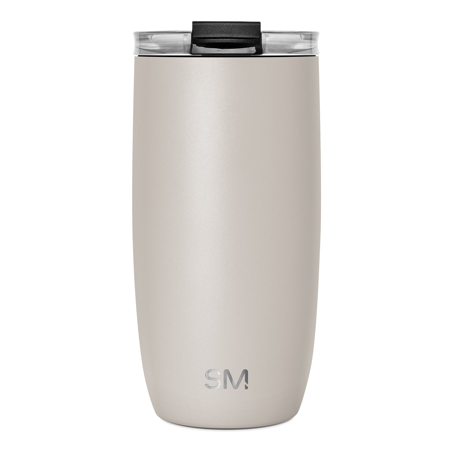 Voyager Tumbler with Clear Flip Lid & Straw - 16oz / Almond Birch / Flip + Straw