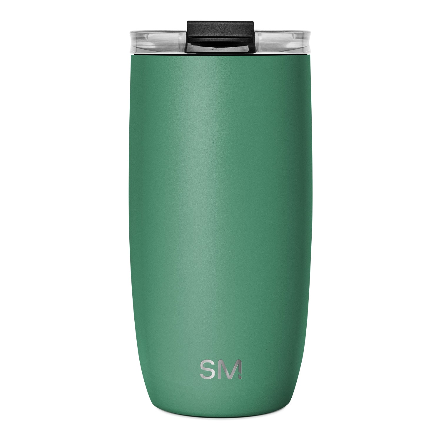 Voyager Tumbler with Clear Flip Lid & Straw - 16oz / Basil / Flip