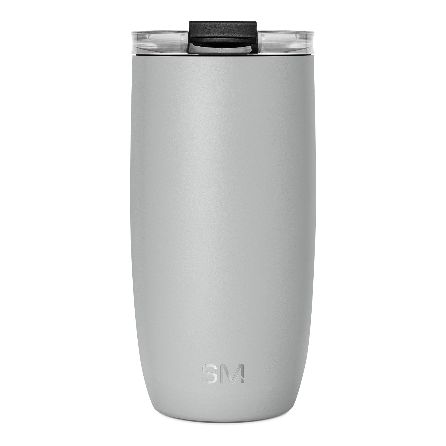 Voyager Tumbler with Clear Flip Lid & Straw - 16oz / Ice Gray / Flip + Straw