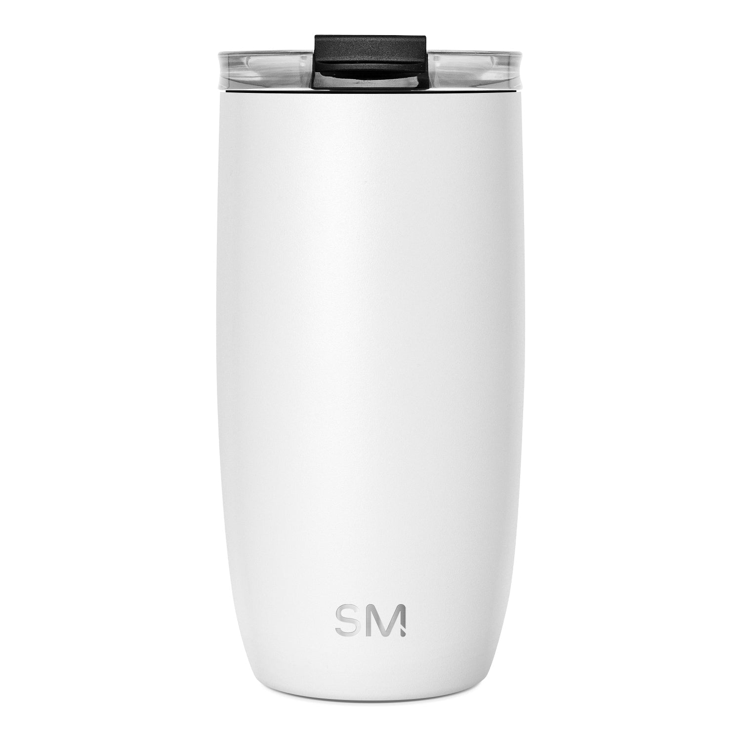 Voyager Tumbler with Clear Flip Lid & Straw - 16oz / Winter White / Flip + Straw