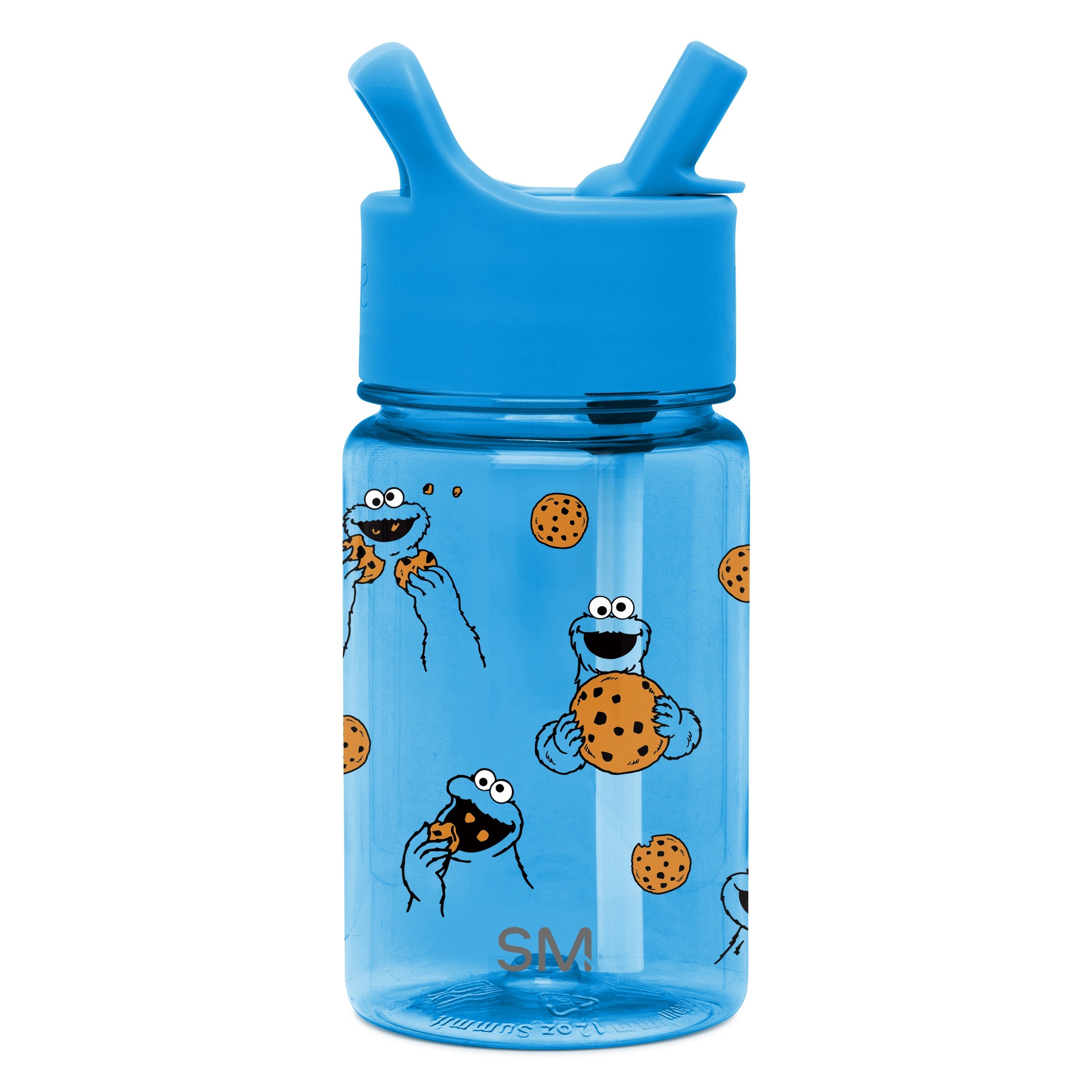 Summit Kids Plastic Water Bottle with Straw Lid - Cookie Monster Mashup / SKS