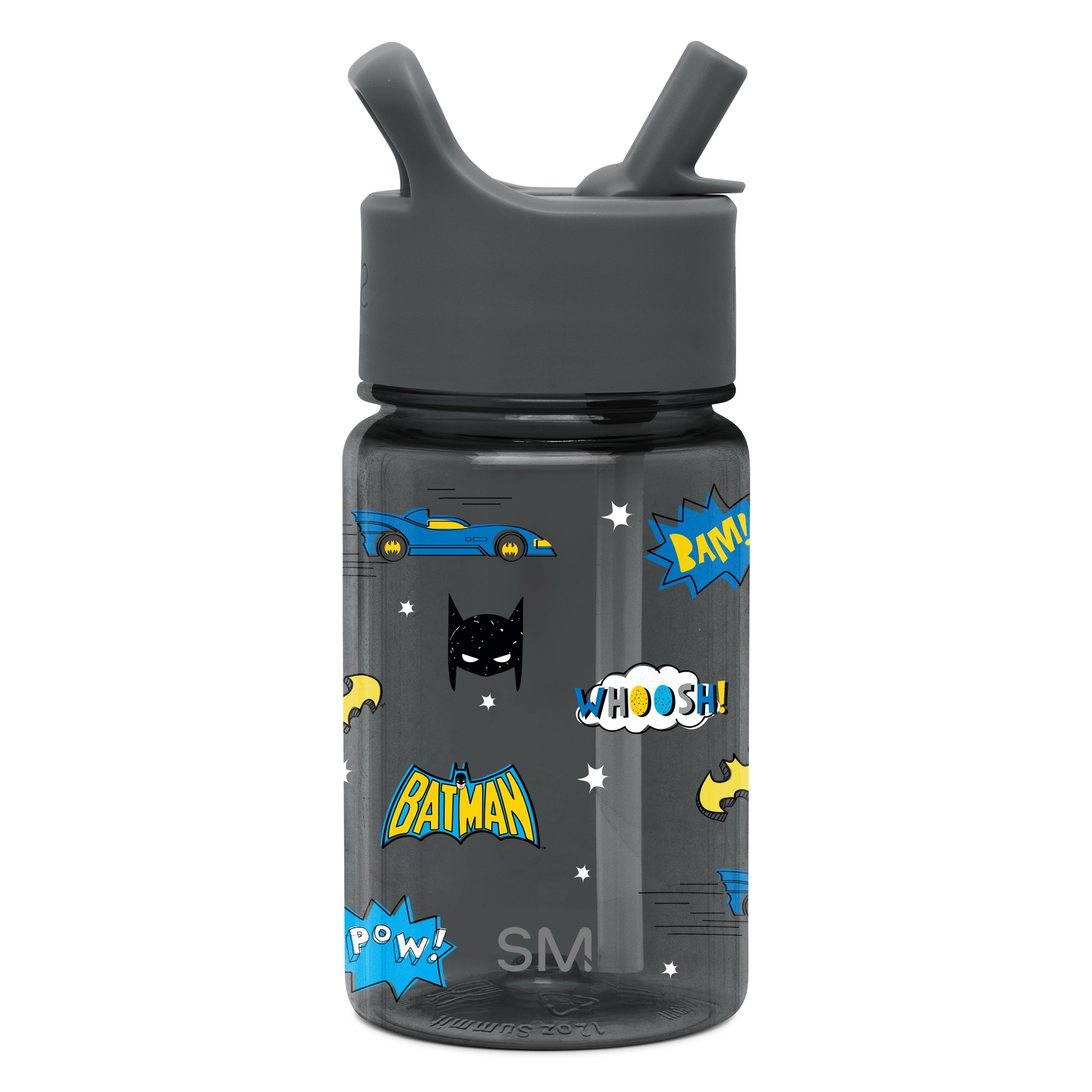 Summit Kids Plastic Water Bottle with Straw Lid - Batman POW! / SKS