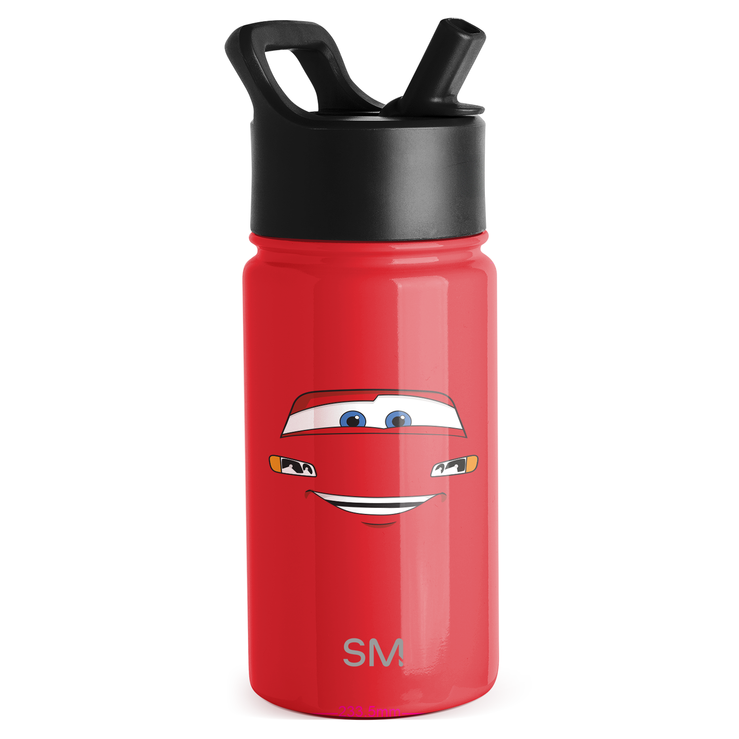 Summit Kids Water Bottle with Straw Lid - 14oz - Cars Ka-Chow / Straw / SM