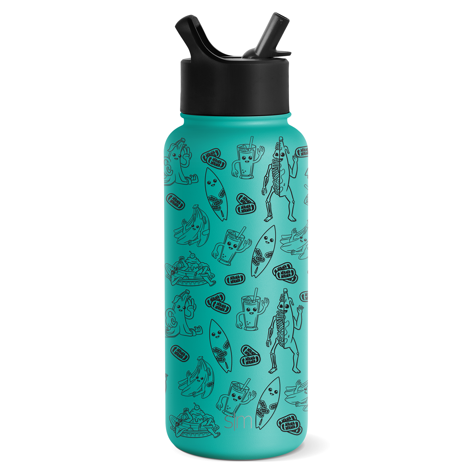 Fortnite Summit Water Bottle with Straw Lid - Fortnite Peely Mashup