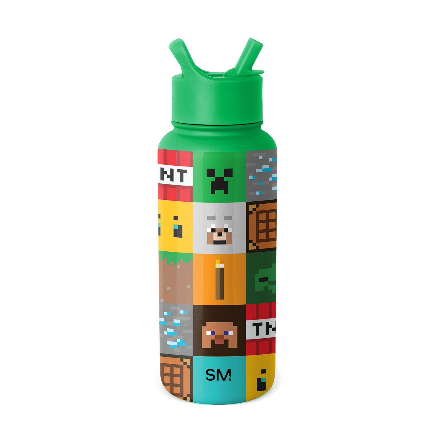 Minecraft Summit Water Bottle with Straw Lid - Minecraft Mashup