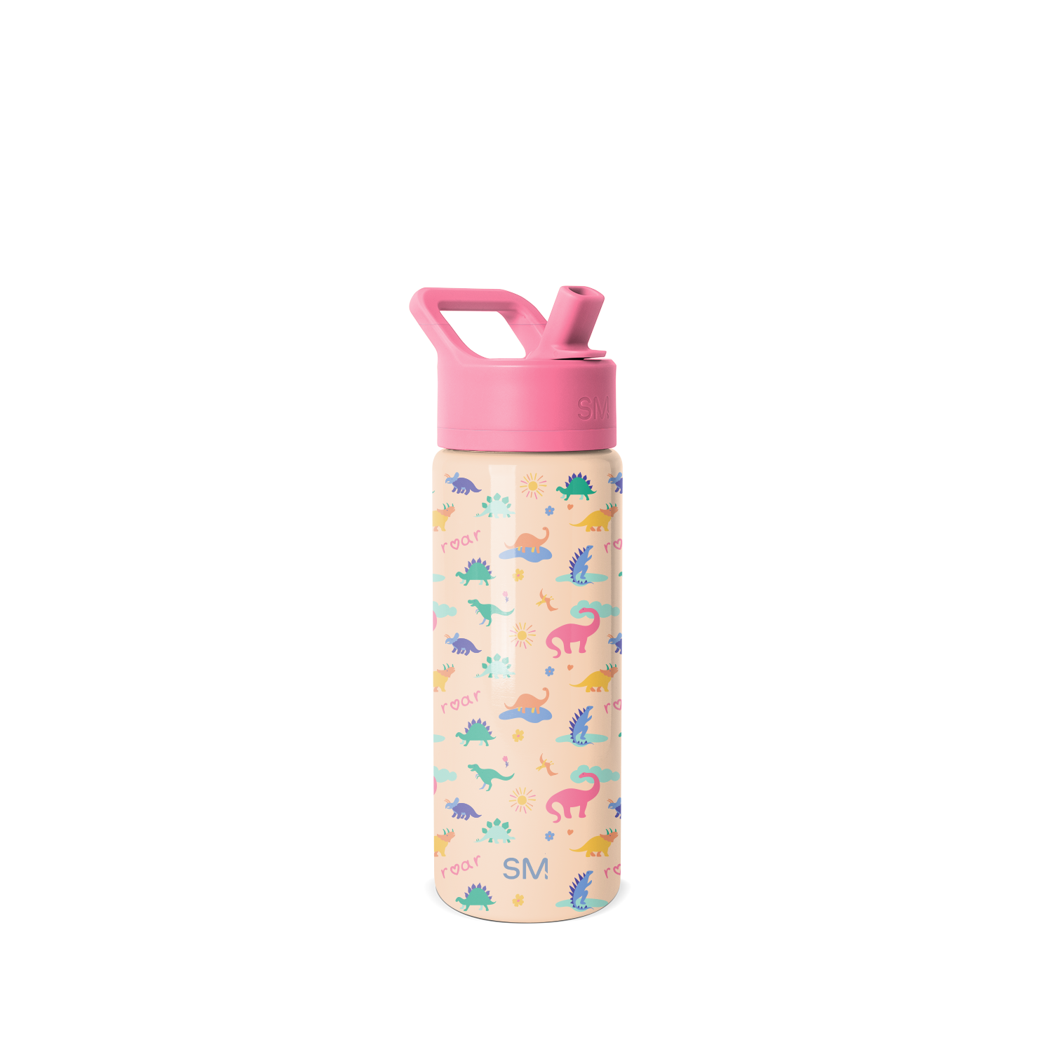 Summit Kids Water Bottle with Straw Lid - 18oz - SM2 - Dinosaura