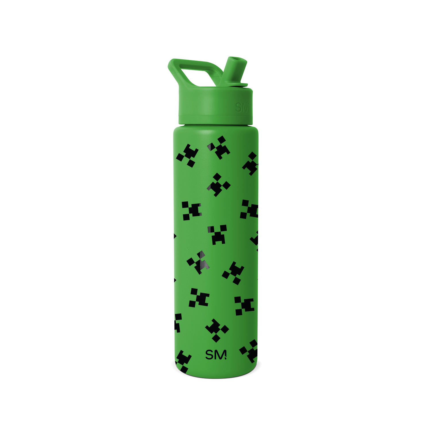 Summit Water Bottle with Straw Lid - 30oz / Minecraft Creeper