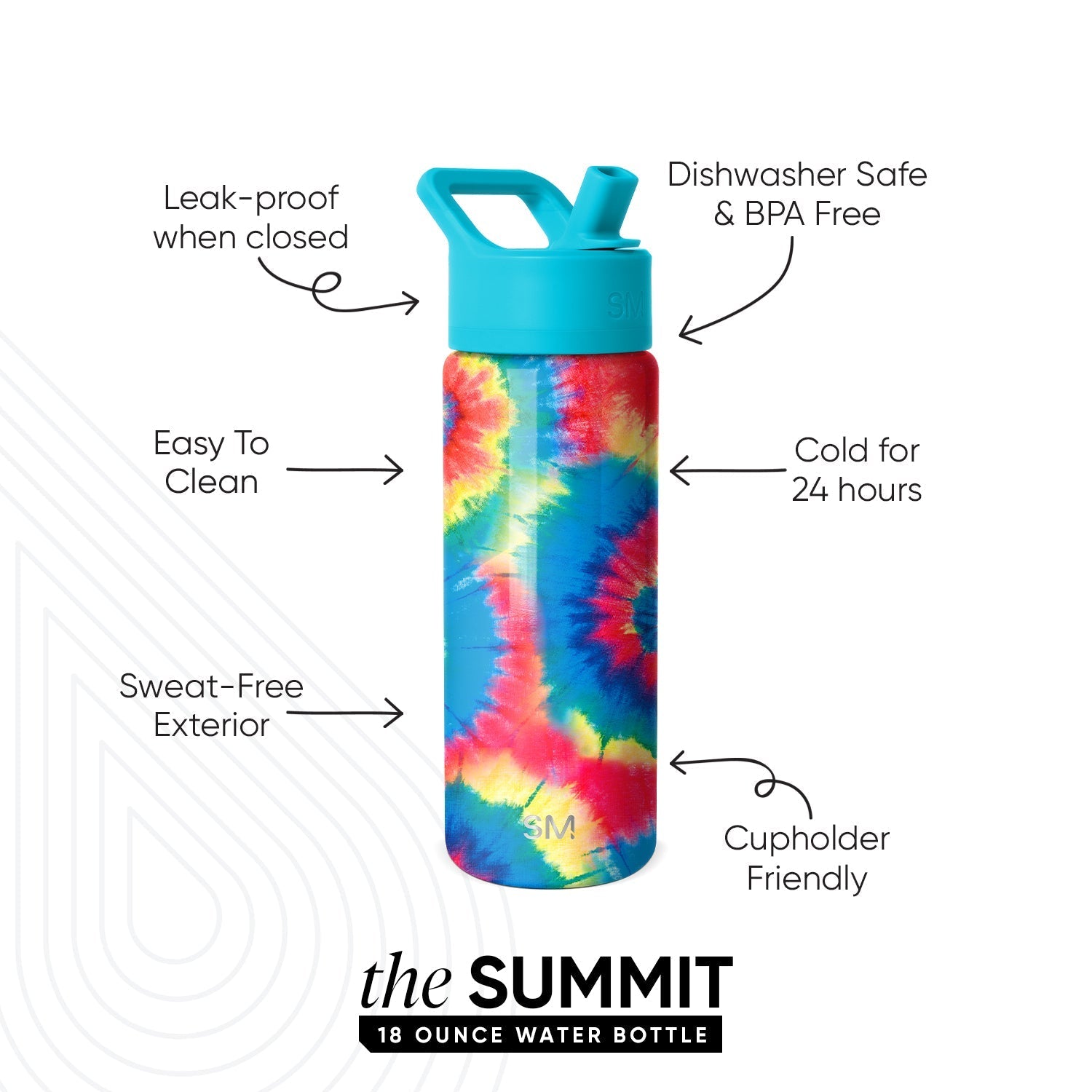 Summit Kids Water Bottle with Straw Lid - 18oz - SM2C