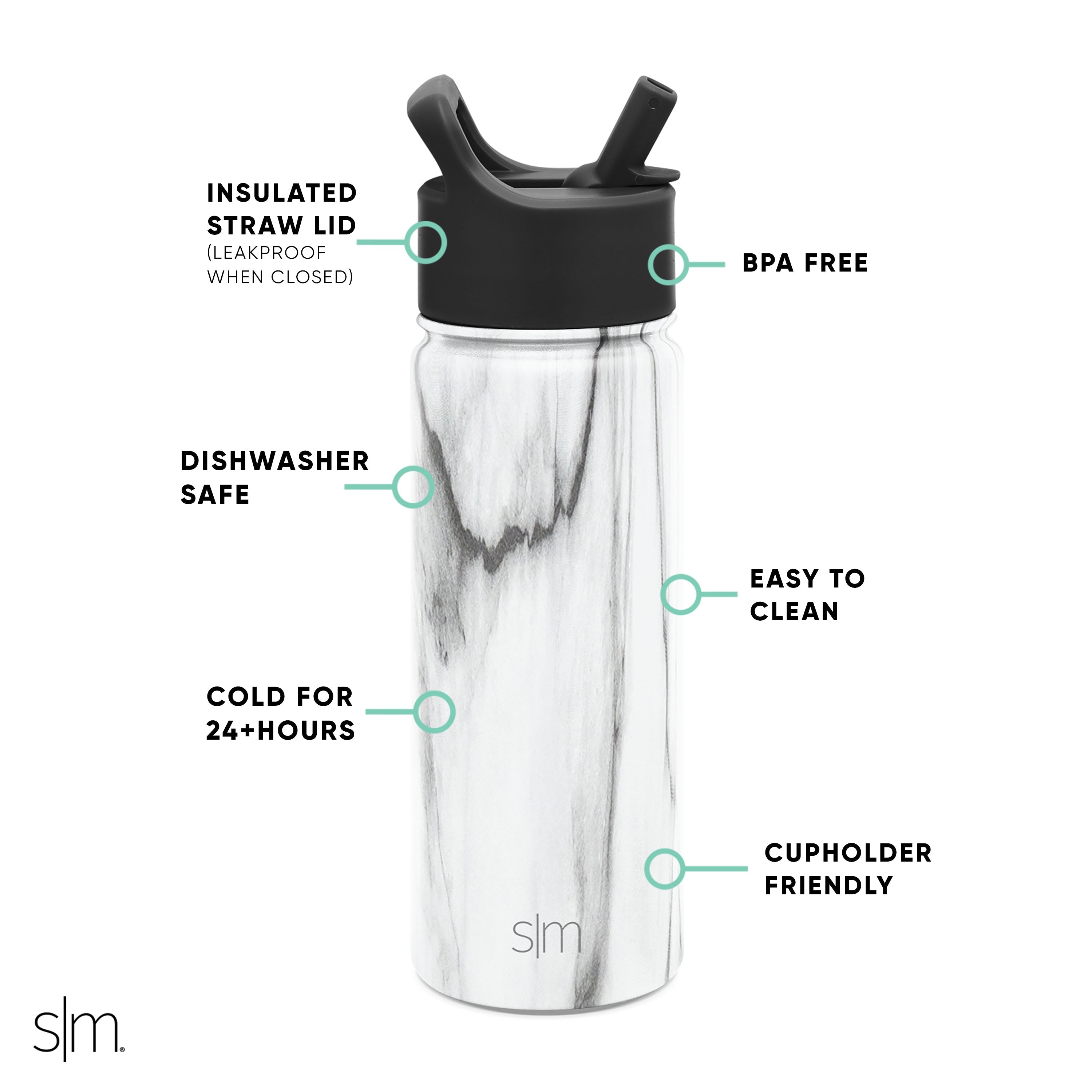 Summit Kids Water Bottle with Straw Lid - 18oz - SMC