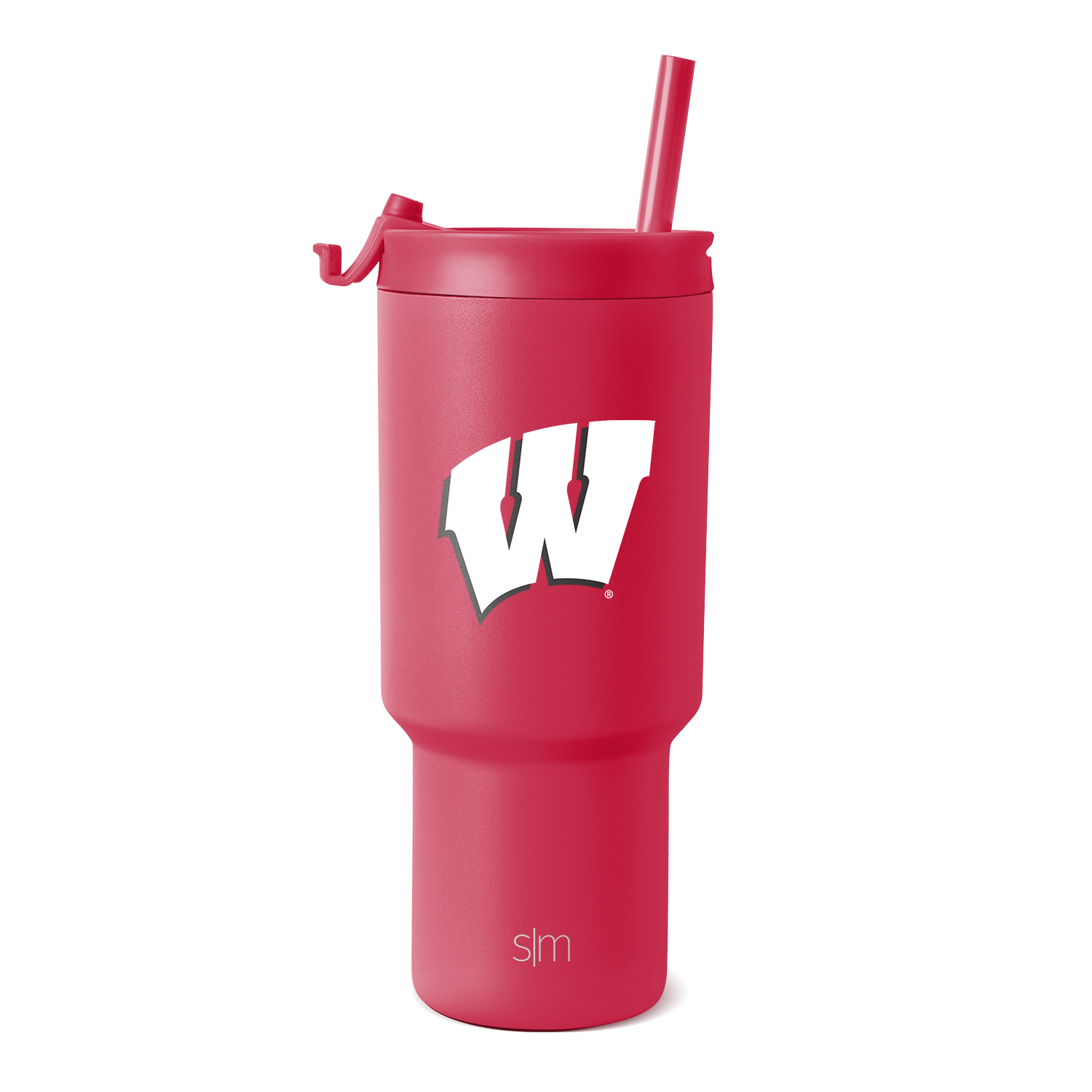Collegiate Trek Tumbler - 30oz / Wisconsin / Flip + Straw