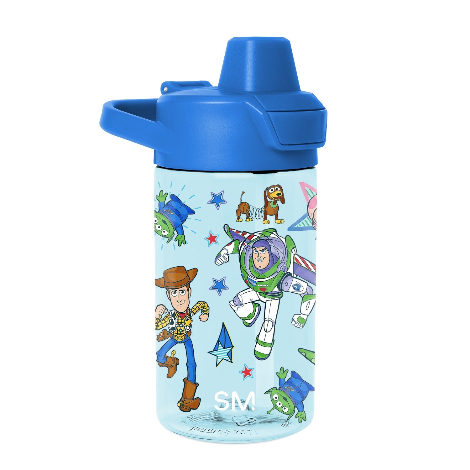 Summit Kids Plastic Water Bottle with Simple Flip Straw Lid - Buzz and Woody Adventures